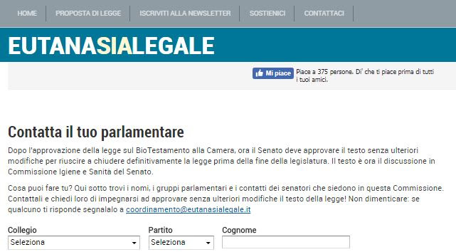 #BioTestamento: il Senato tradisce il calendario. Contatta il tuo parlamentare
